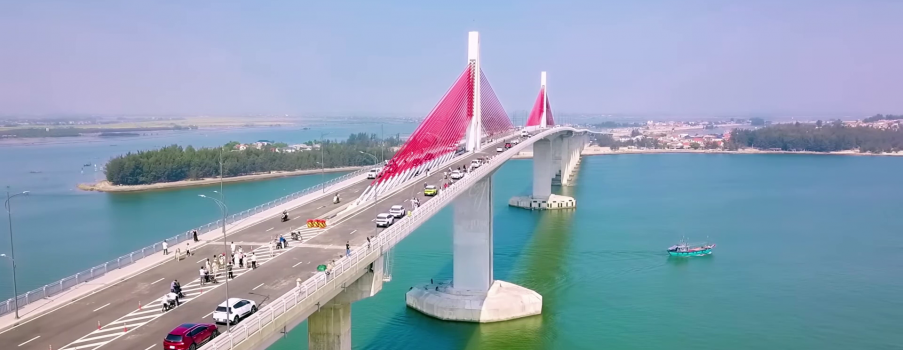 Chính thức thông xe kỹ thuật cầu vượt biển Thuận An, thành phố Huế